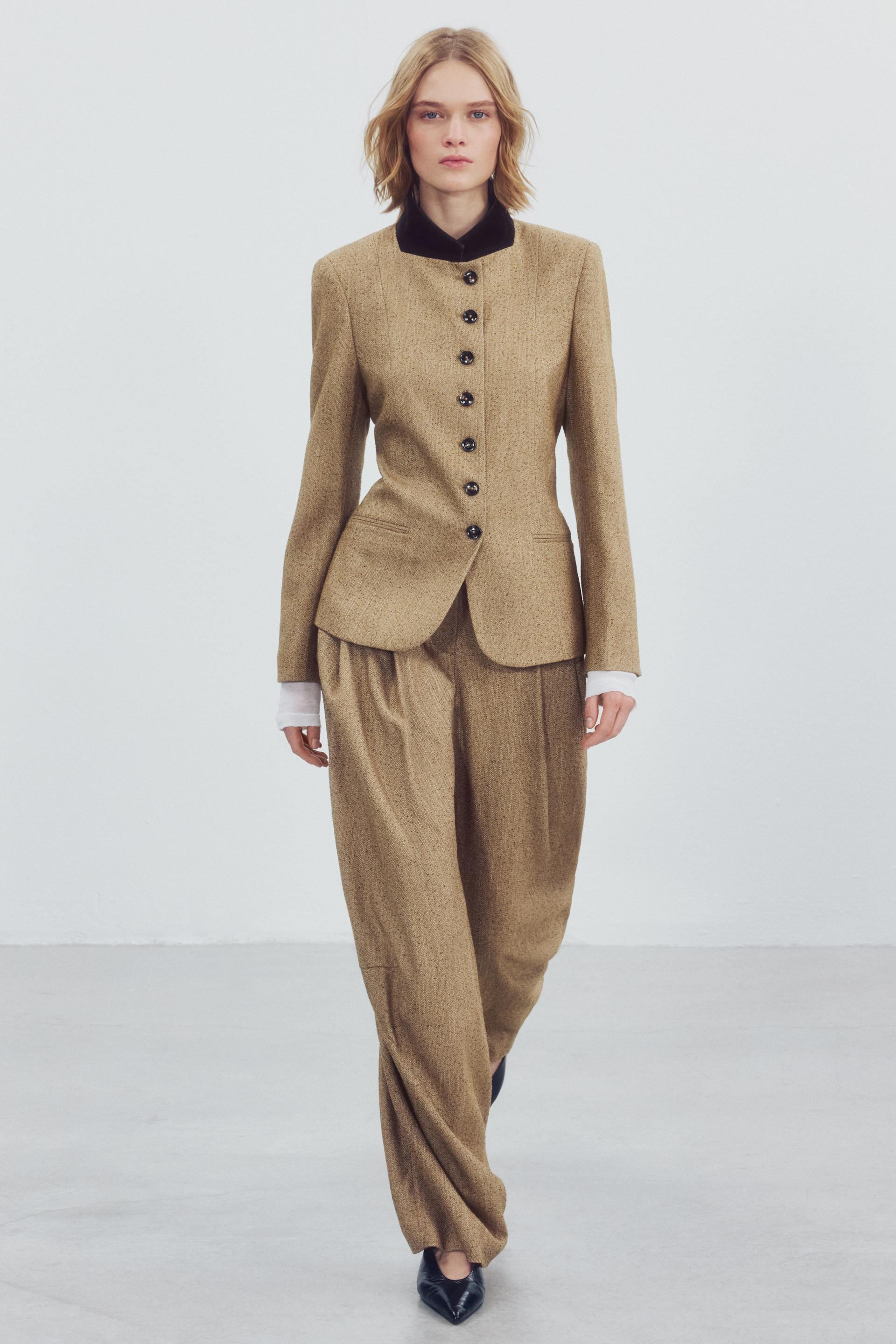 Zara - Zw Collection Balloon Trousers - Mid-Camel - M - Woman | Zara UK
