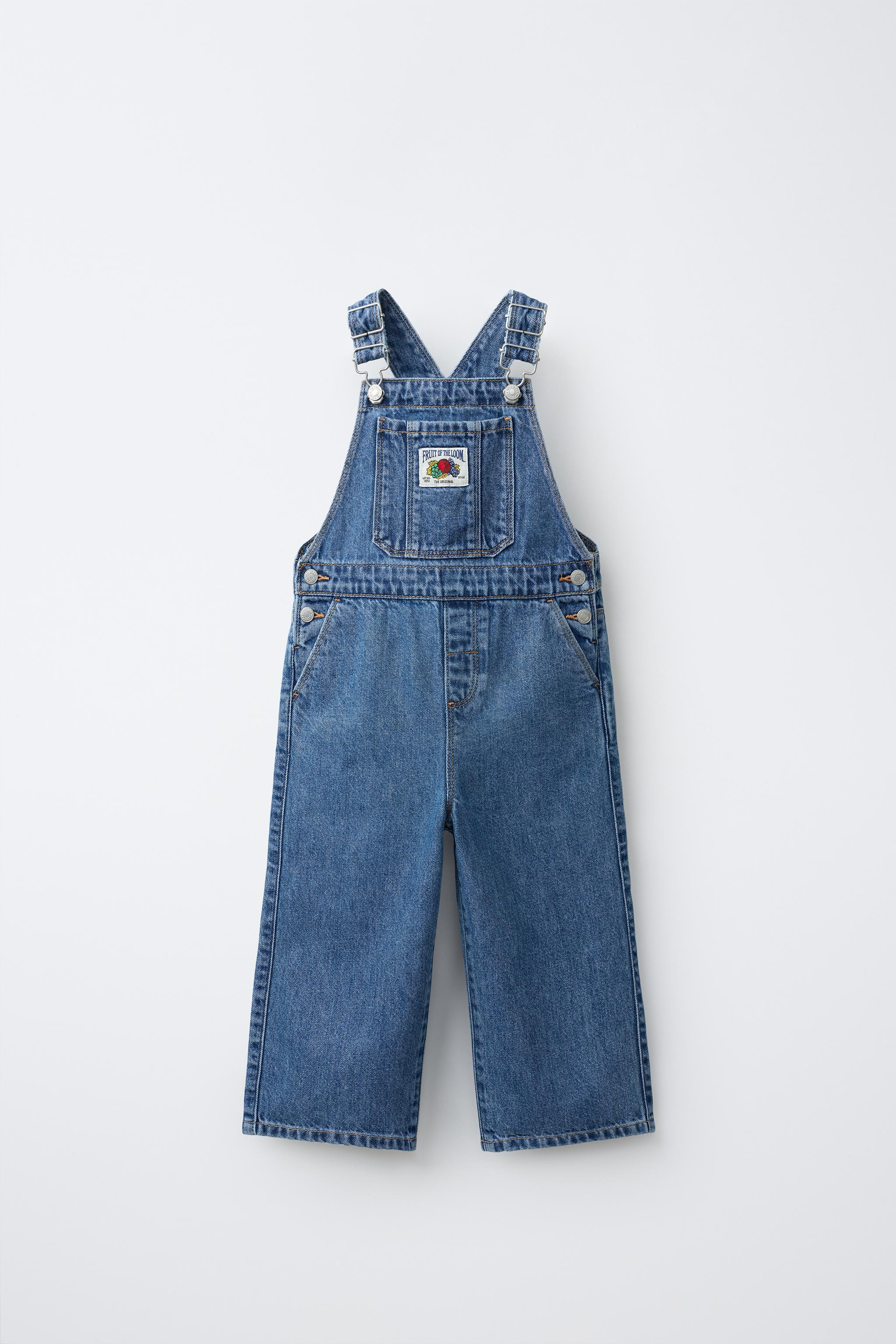 FRUIT OF THE LOOM\u2122 LABEL DENIM OVERALLS | Zara US
