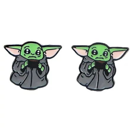 Star Wars Baby Yoda Enamel Metal Stud Earrings | Walmart (US)