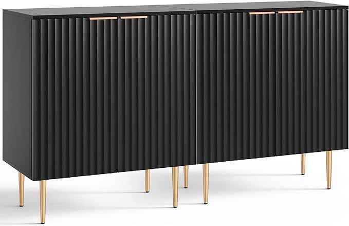 SICOTAS Sideboard Buffet Storage Cabinet Set of 2, Modern Credenza Buffet Table Accent Cabinet wi... | Amazon (US)