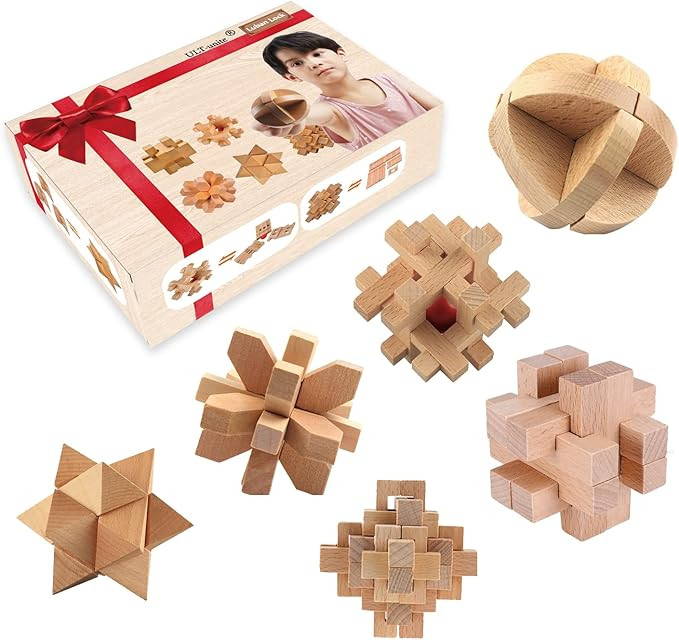 ULT-unite3D Wooden Cube Brain Teaser Puzzle | Amazon (US)