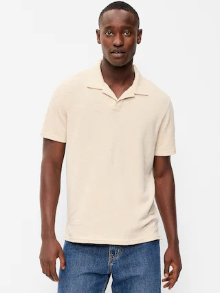 Textured Waffle-Knit Polo | Old Navy (US)