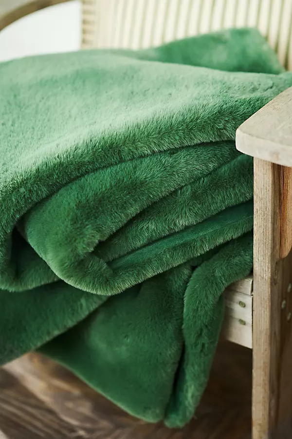 Sophie Faux Fur Throw Blanket | Anthropologie (US)