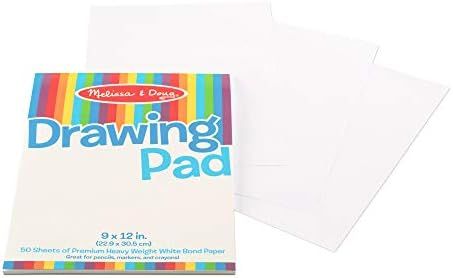 Melissa & Doug Drawing Pad (9 x 12 inches) With 50 Sheets of White Bond Paper | Amazon (US)