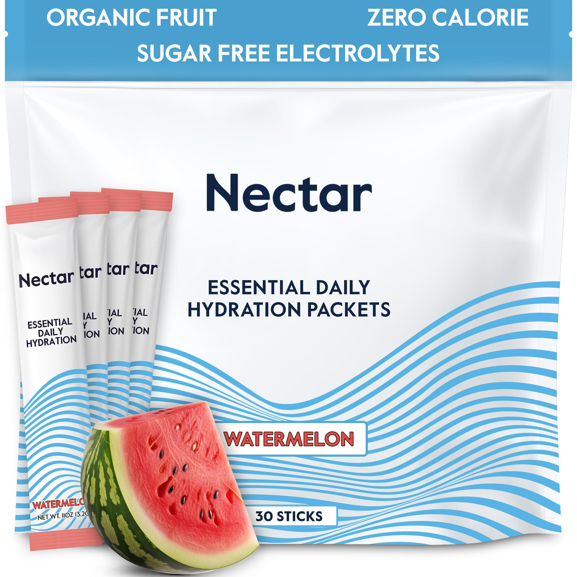 Nectar Hydration Packets - Electrolytes Powder Packets - No Sugar or Calories - Organic Fruit Liq... | Amazon (US)