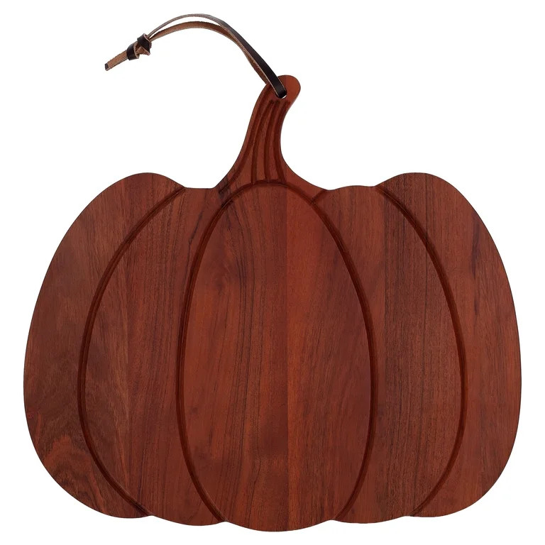 My Texas House Wood Pumpkin-Shaped Serving Board, Brown, 12" x 13" | Walmart (US)