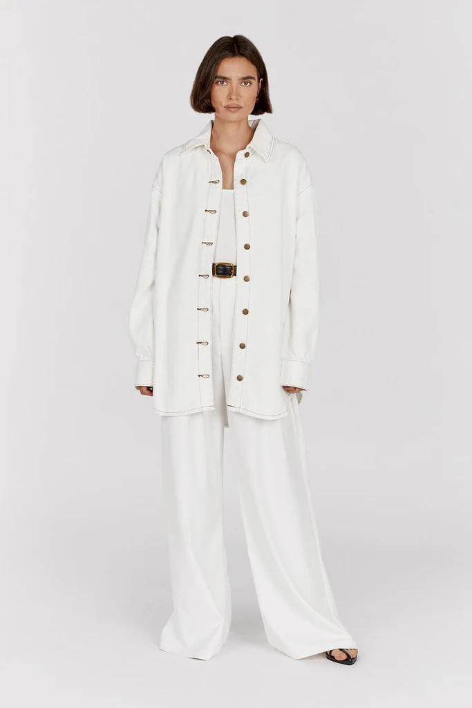 KALLEN OFF WHITE DENIM SHACKET | DISSH