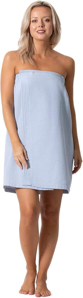 Turkish Linen Women’s Waffle Spa Body Wrap with Adjustable Closure | Amazon (US)