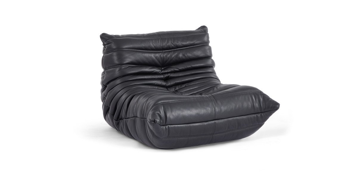 Michel Ducaroy Fireside Leather Lounge Chair - FINAL SALE | Manhattan Home Design