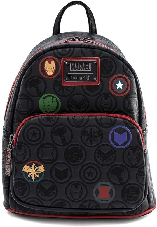 x Marvel Avengers Debossed Icons Allover Print Mini Backpack | Amazon (US)