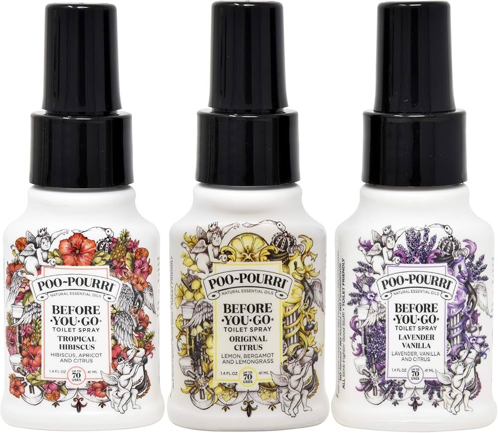 Poo-Pourri Original Citrus,Lavender Vanilla, and Tropical Hibiscus 1.4 Ounce Set | Amazon (US)