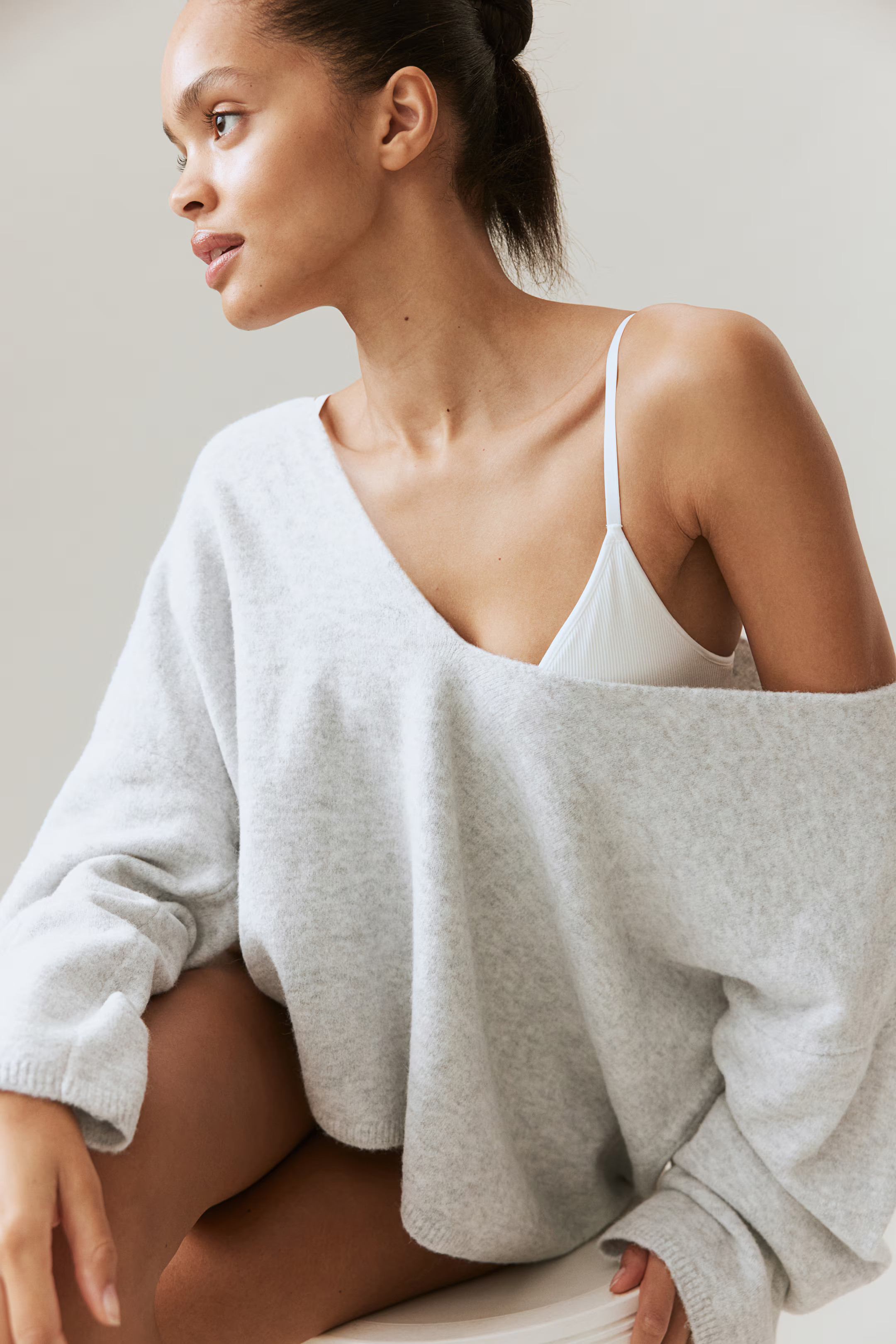 Fine-Knit V-Neck Sweater | H&M (US + CA)