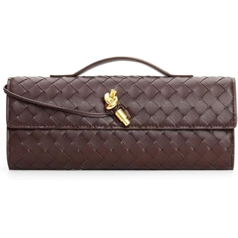 Dreubea Women's Handmade Woven Evening Bag Casual Leather Shoulder Handbag Fashion Crossbody Clut... | Amazon (US)