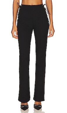 superdown Jeneh Lace Up Pants in Black from Revolve.com | Revolve Clothing (Global)