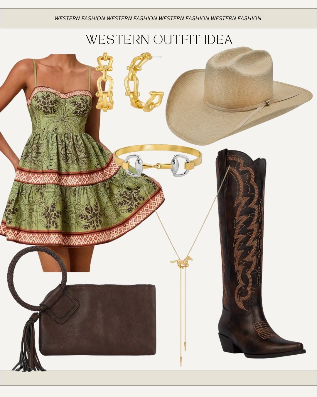 Amazon western cowgirl outfit idea - rodeo - floral sundress for summer - vacation - cowgirl boots

#LTKgrwm #LTKootd