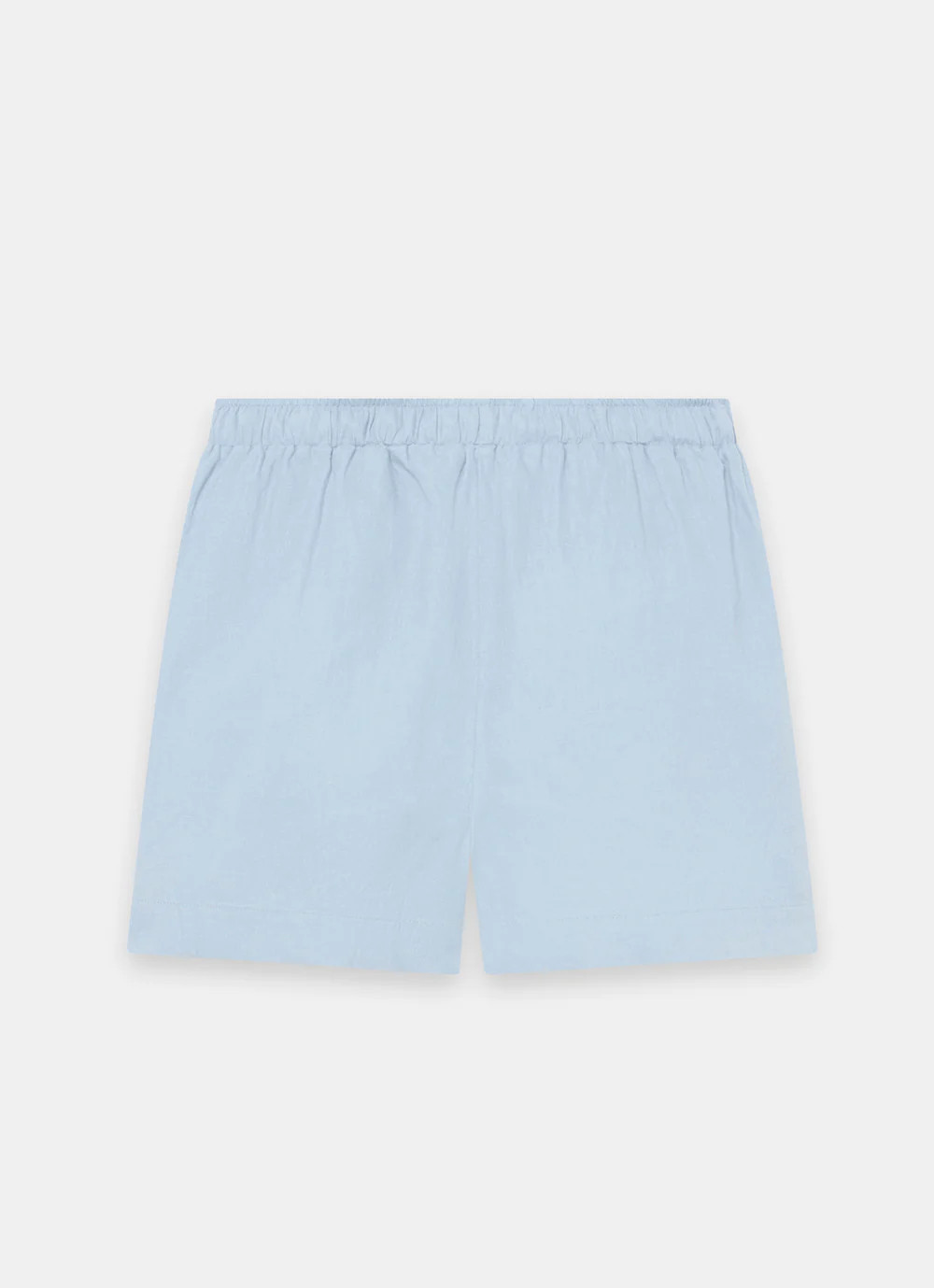 Pale Blue Linen Drawstring Shorts | Mint Velvet