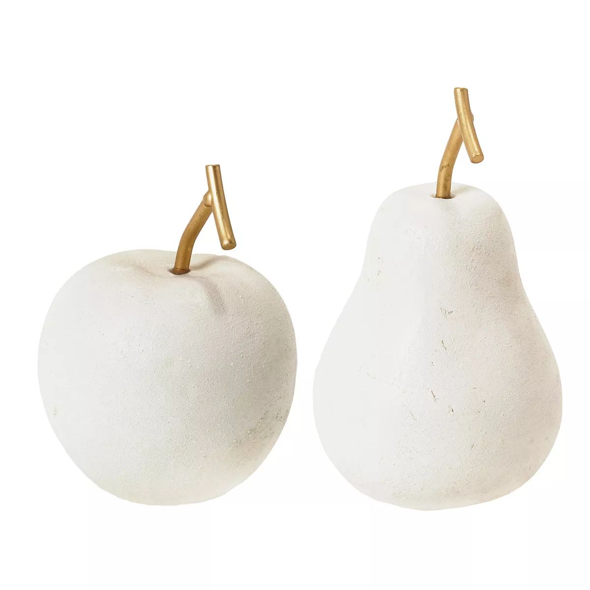American Art Decor Cream Resin Apple & Pear Fruit Table Decor, 2-Piece Set | Kohl's