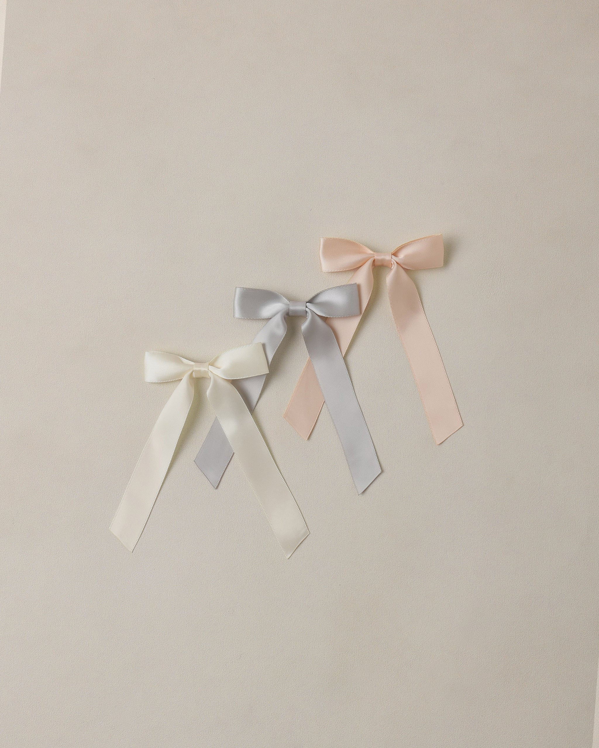 Satin Ribbon Bows Pearl, Ivory, Mist | Rylee + Cru