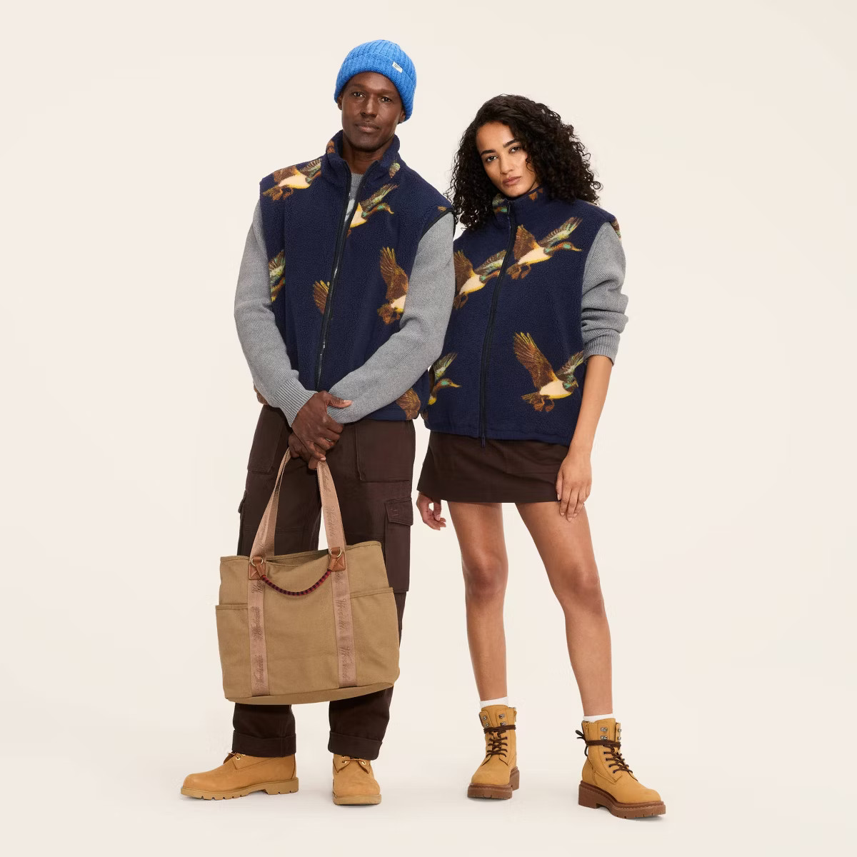 Adult Duck Print Fleece Vest - Woolrich x Target Navy | Target