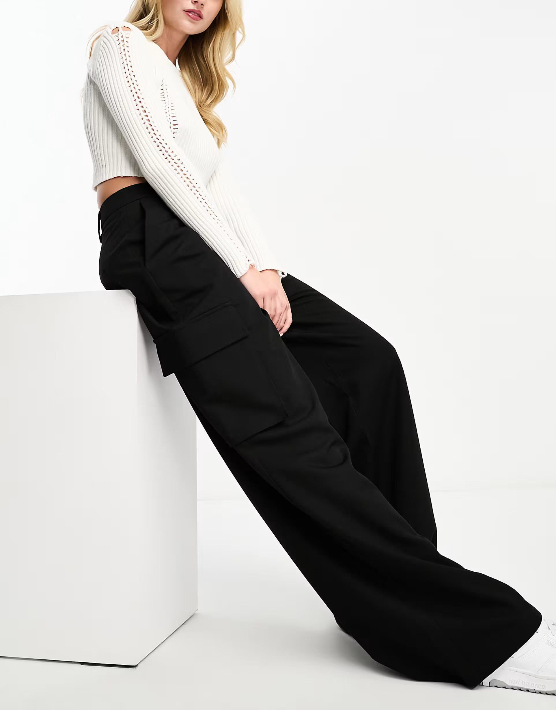 ASOS DESIGN tailored cargo pants in black | ASOS (Global)