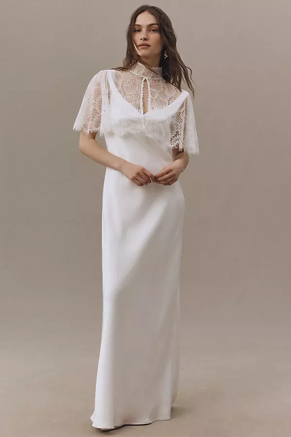 Geisha Designs Short-Sleeve Lace Cape | Anthropologie (US)