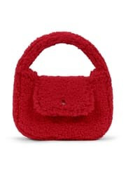 Simon Miller Mini Retro Bag in Retro Red Vegan Shearling | THE YES | THE YES