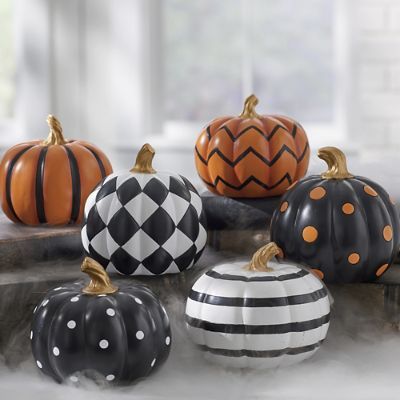 Mini Designer Pumpkins, Set of Three | Grandin Road | Grandin Road