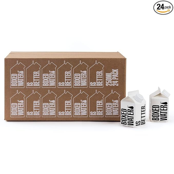 Boxed Water 8.5 oz. (24 Pack) – Purified Drinking Water in 92% Plant-Based Boxes – 100% Recyc... | Amazon (US)