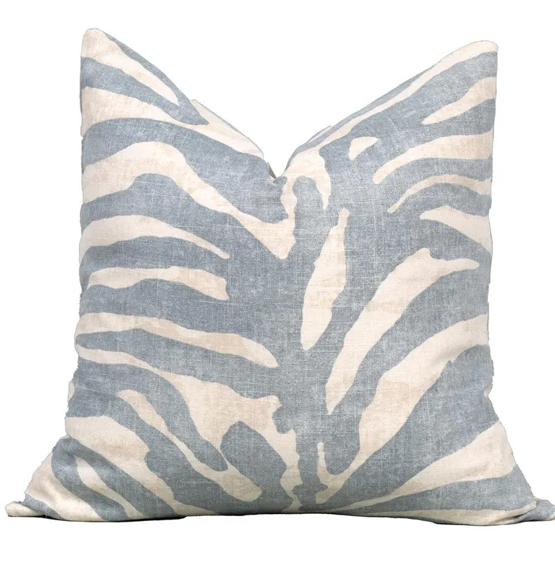 Thibaut Serengeti Aqua Decorative Pillow Cover 18x18, 20x20, 22x22, Euro Shams, Lumbar size, Thib... | Etsy (US)