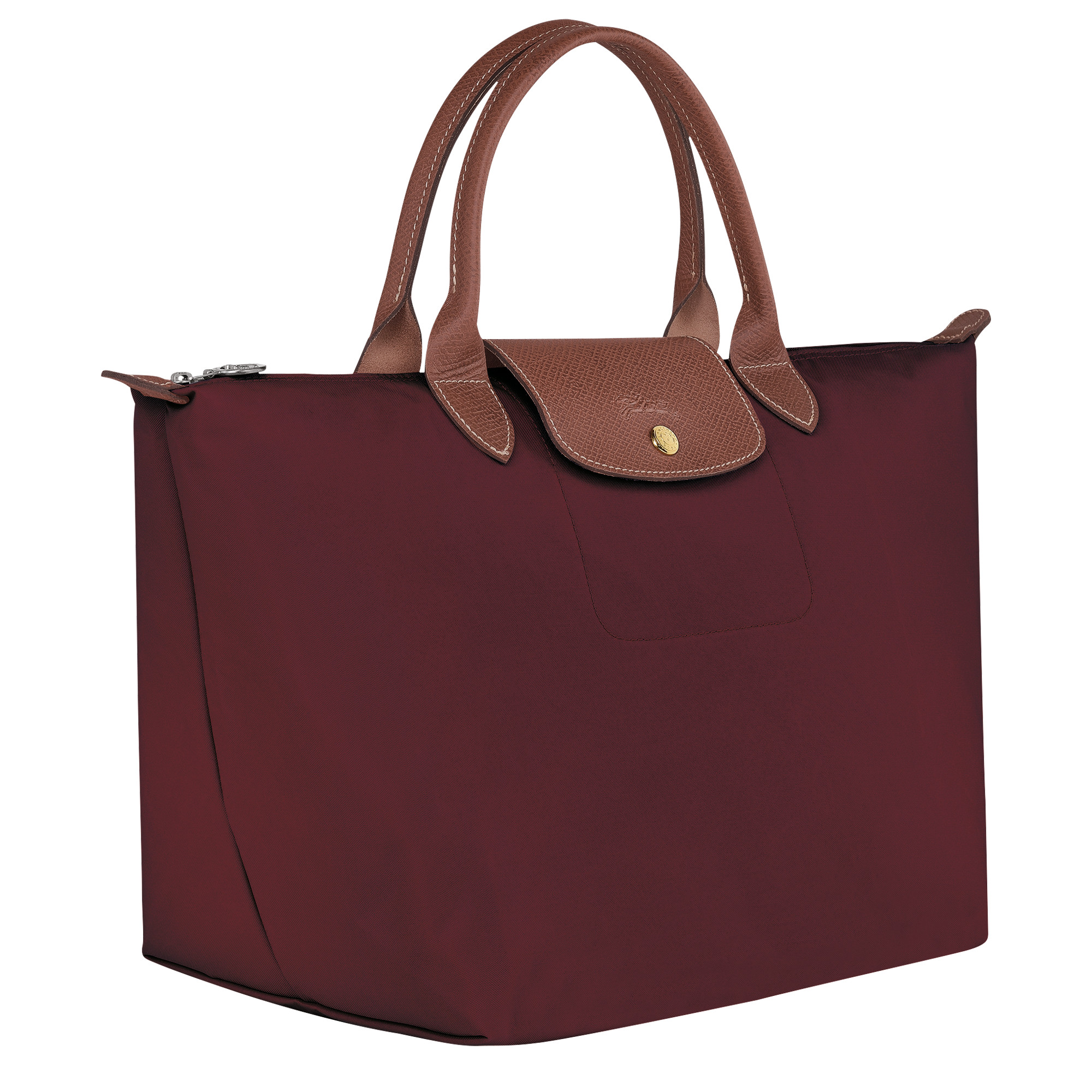 Le Pliage Original M Handbag Burgundy - Recycled canvas | Longchamp GB | Longchamp