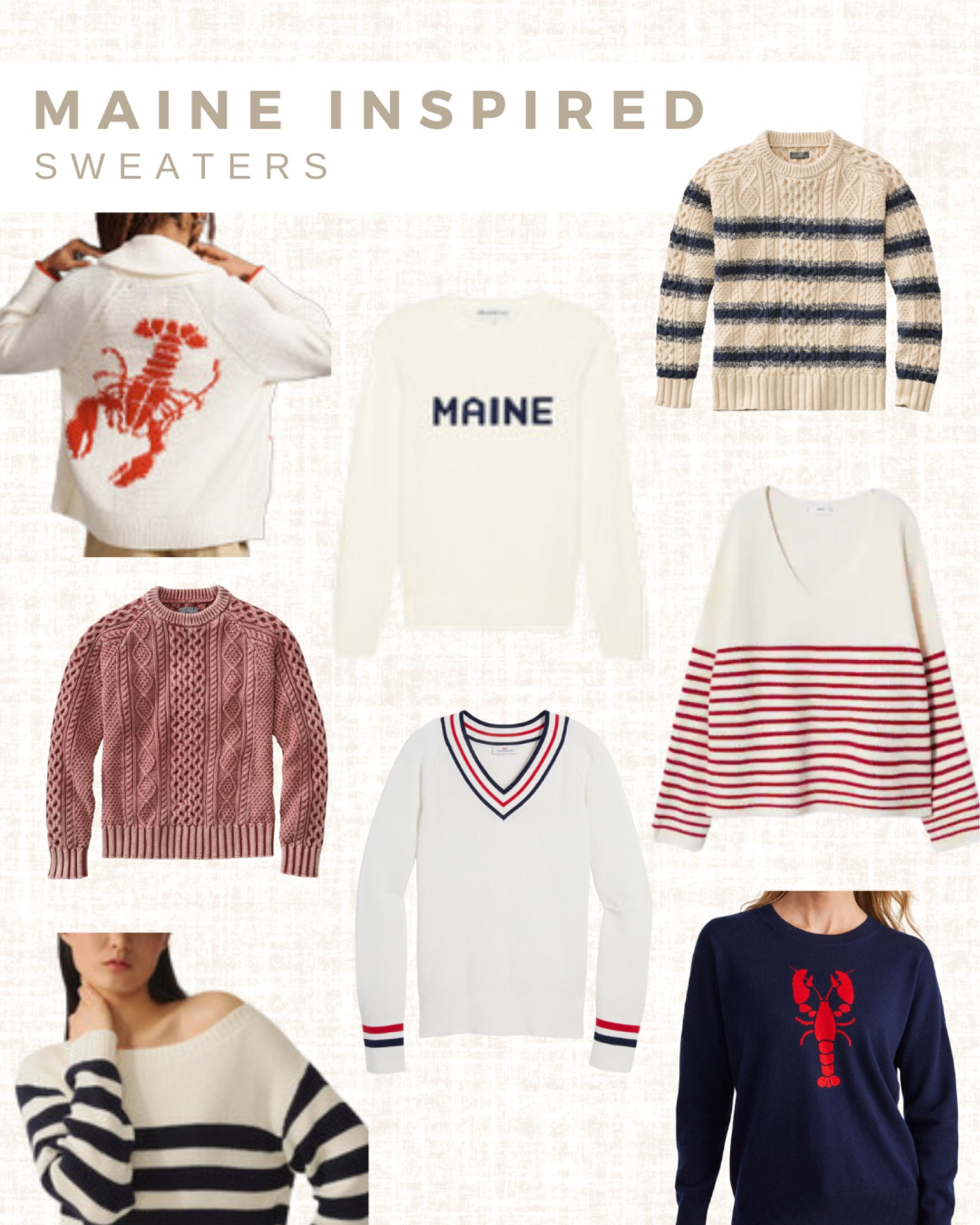 Costal Maine inspired sweaters for cool summer nights. 

#maine #CoastalSummer #Sweater #Sweaters #nautical #NauticalSweaters #NavySweater #StripeSweater

#LTKunder100 #LTKSeasonal