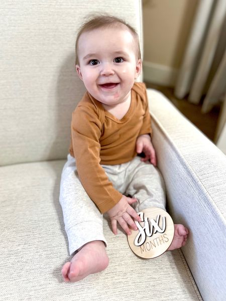 How do we already have a 6 month old?! Time is flying by! Love our little guy so much! ❤️ 

Baby, boy, baby boy, baby milestones, 6 months, 6 month old, baby boy outfit, baby boy fall outfit, baby boy onesie, baby boy pants 

#LTKbaby #LTKfindsunder50