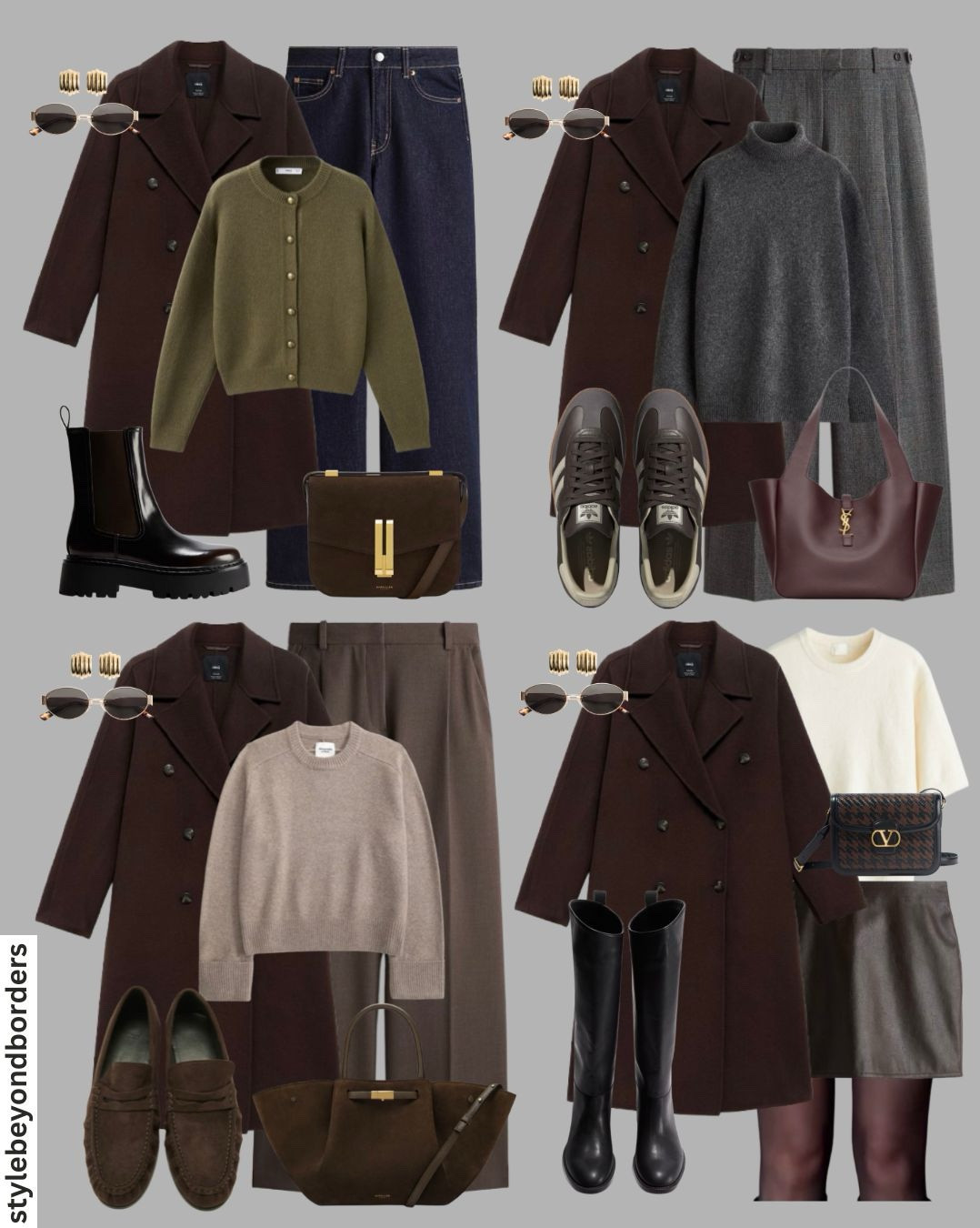 Wool coat styling for fall 🤎🍂✨


Tags: brown wool coat oversized, olive green cardigan, khaki cardigan, dark blue high waisted wide leg denim jeans, brown chelsea boots, Demellier new york bag, grey turtneck jumper, beige jumper, beige sweater, knee high boots leather, suede loafers, suede bag, white short sleeve sweater, leather skirt, adidas sambas, adidas spezials, H&M, Mango, Zara, Adidas, DeMellier, YSL 

#LTKautumn #LTKshoes #LTKstyletip