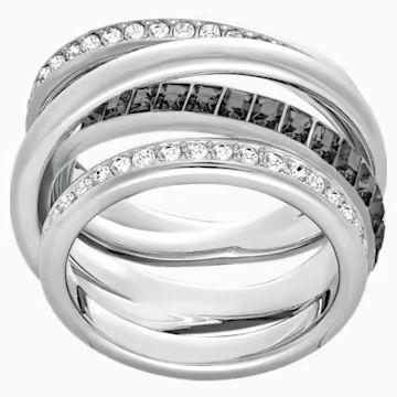 Dynamic Ring, Grey, Rhodium plated | Swarovski (UK)