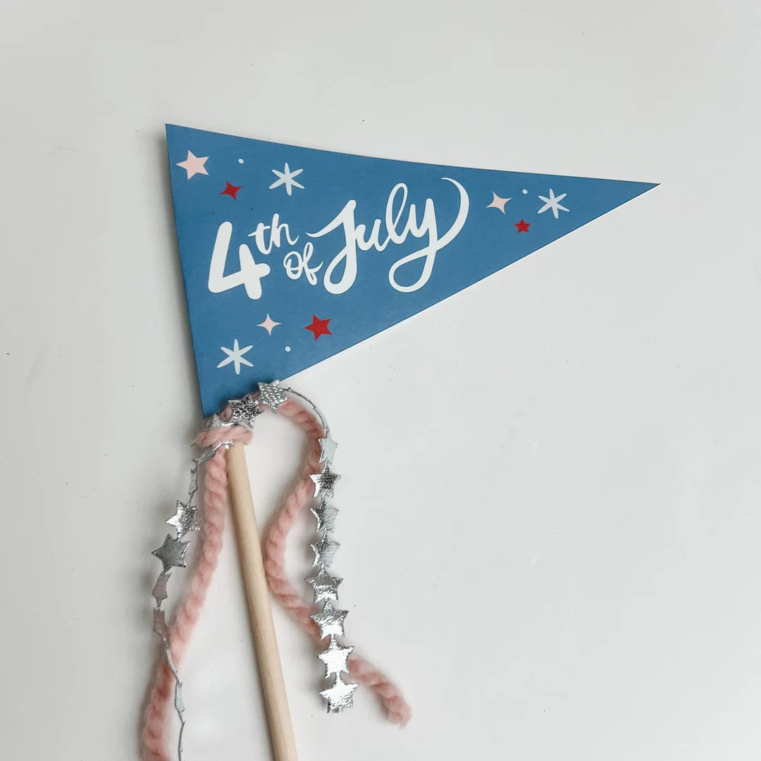 4th of July Printables, USA Party Pennant, Independence Day Flag, 4th of July Party Decor, 4th of... | Etsy (US)