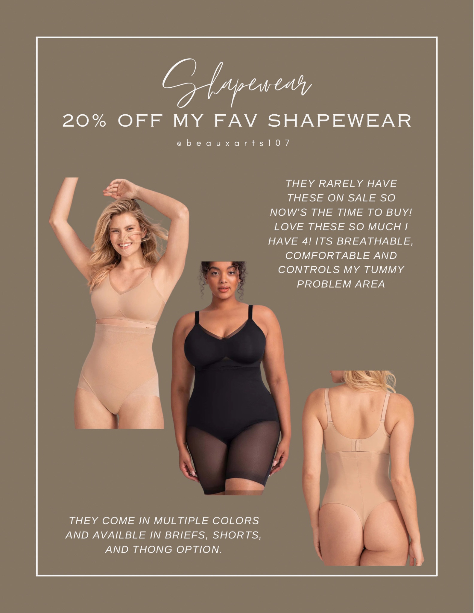 My all time favorite shape wear is 20% off right now!! Take advantage of this rare sale! 

#LTKStyleTip #LTKSaleAlert #LTKPlusSize
