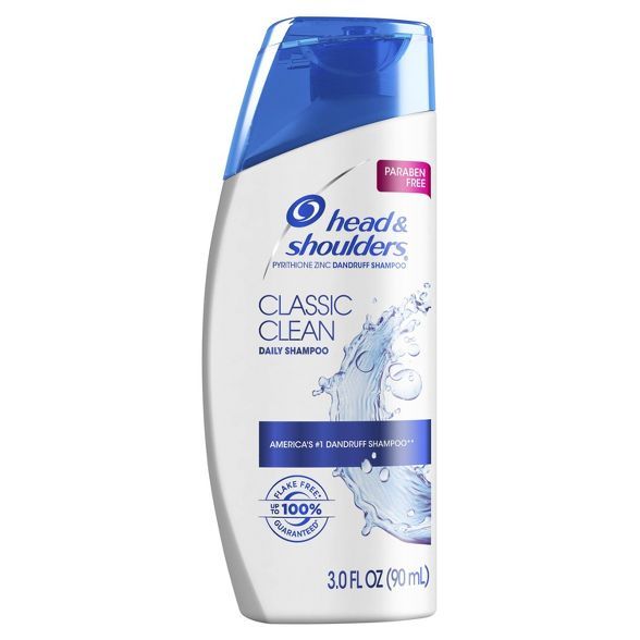 Head and Shoulders Classic Clean Daily-Use Anti-Dandruff Paraben Free Shampoo - 3 fl oz | Target