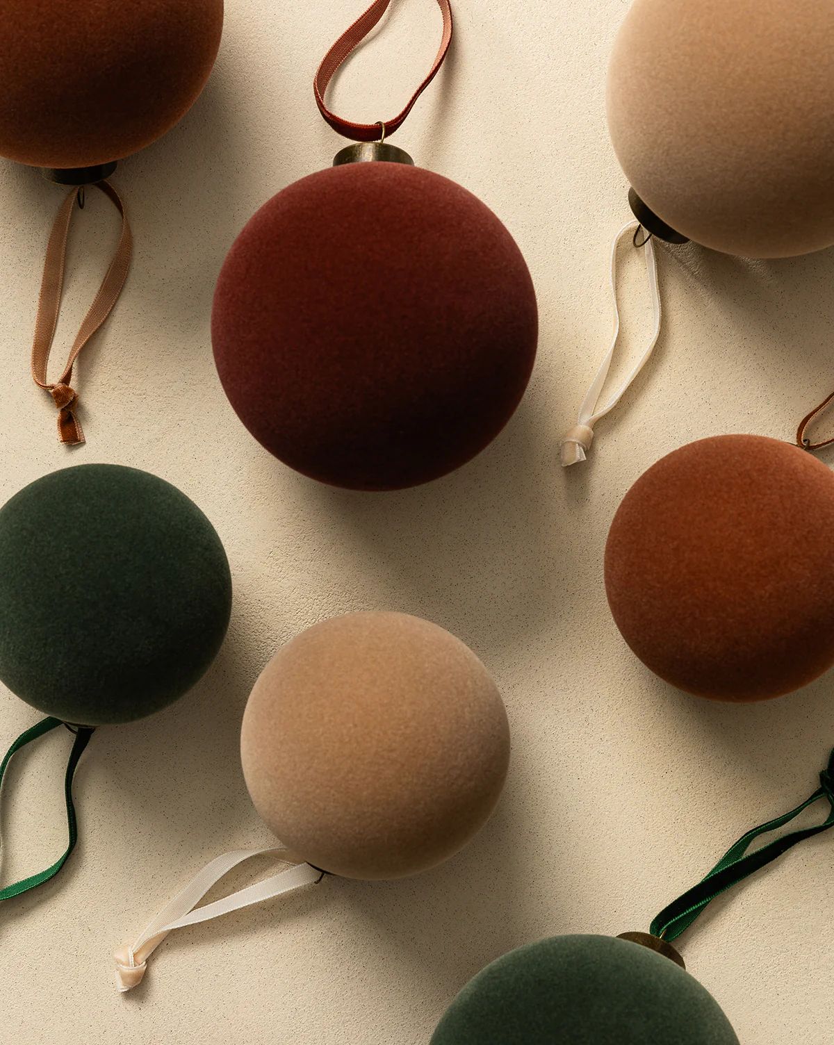 Flocked Baubles (Set of 8) | McGee & Co. (US)