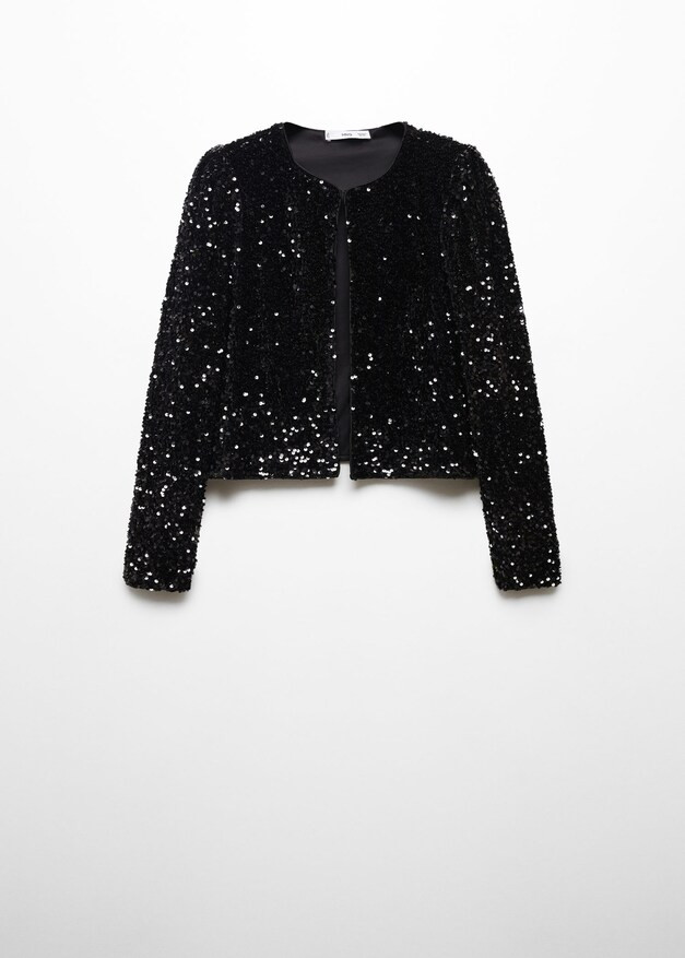Sequin embroidered jacket -  Women | Mango USA | MANGO (US)