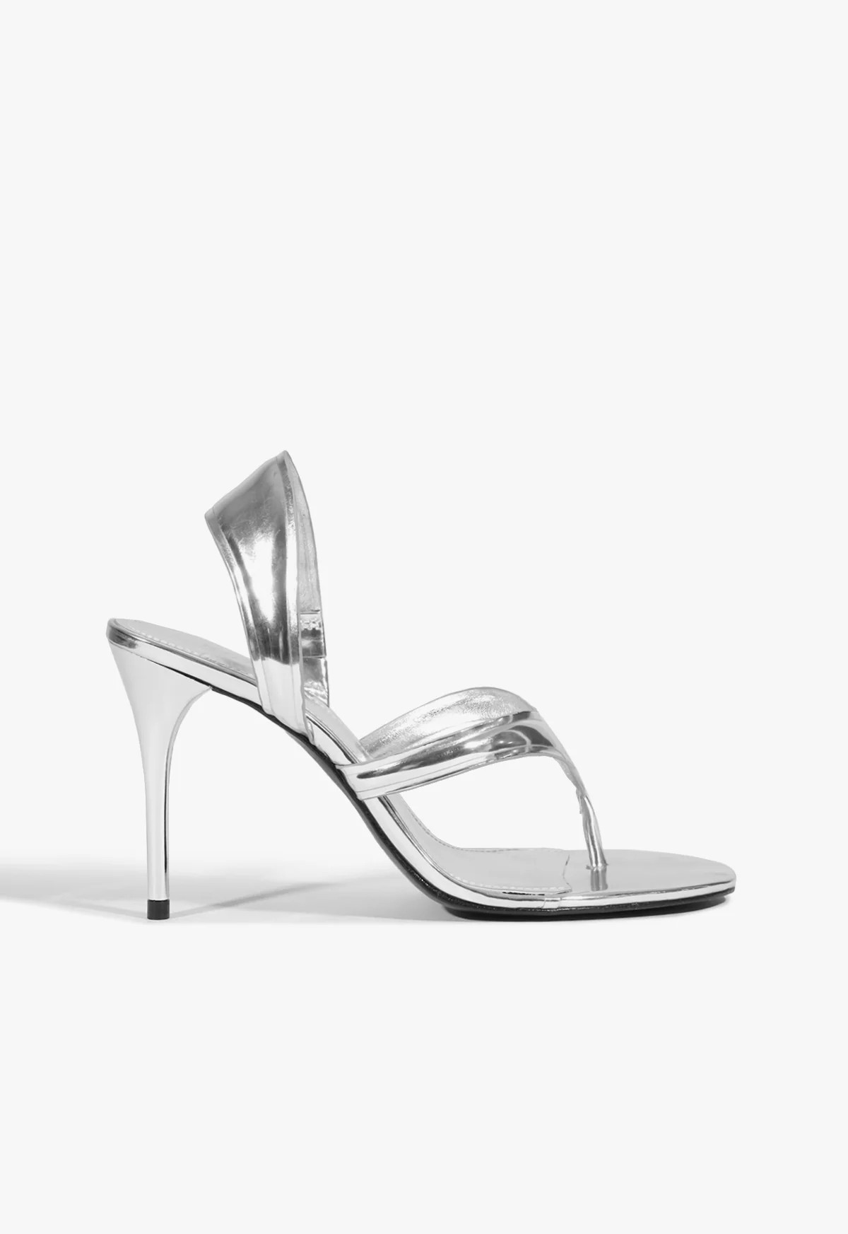 Lume Stiletto Sandal | Silver Metallic Leather - SCHUTZ | Schutz (US)