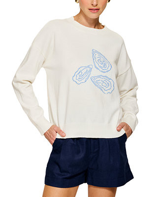 Line & Dot Women's Oyster Motif Crewneck Sweater - Macy's | Macy's