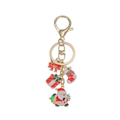 Semneroy Christmas Keychain Charms Accessories, Xmas Socks Santa Claus Keychain Key Ring for Men Women Car Key Ring Bag Purse Decor ﻿ | Amazon (US)