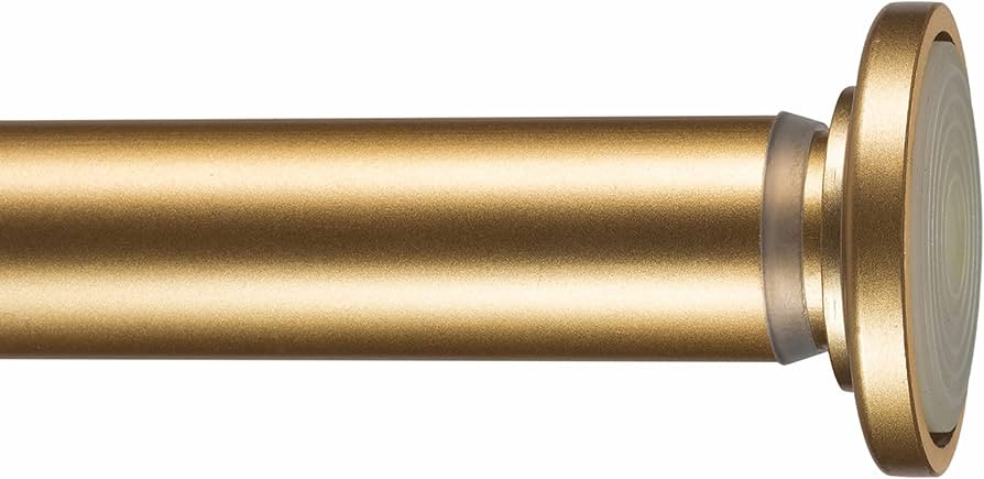 Home Details Adjustable Tension Curtain Rod, 24"-42", Satin Gold | Amazon (US)