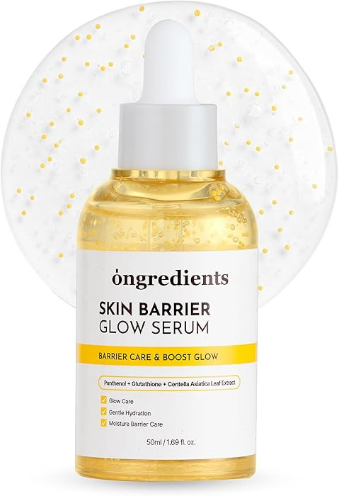 ONGREDIENTS Skin Barrier Glow Serum, 99% Pure Glutathione, Panthenol, Hyaluronic Acid, Glass Skin... | Amazon (US)
