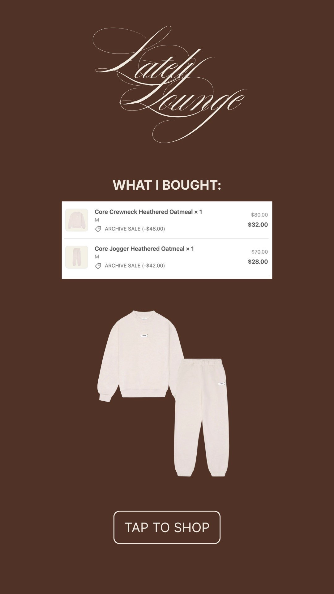 Grabbed the Oat Color from the 60% off Archive Sale at Lately Lounge🤎

#LTKSeasonal #LTKSaleAlert #LTKootd