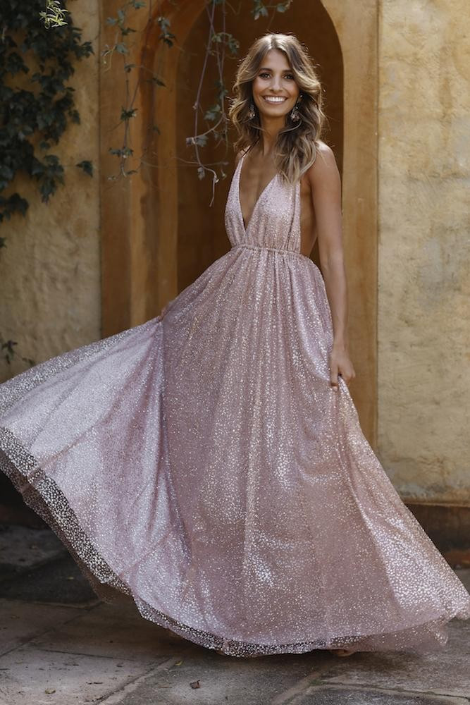 Perfect Places Maxi Dress Bronze | Hello Molly (AU)
