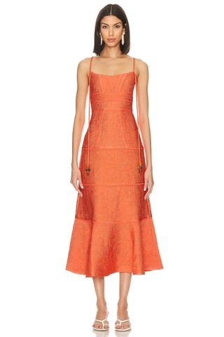 Alexis Vereda Dress in Terracotta Brocade from Revolve.com | Revolve Clothing (Global)