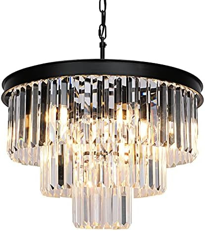 Weesalife Modern Crystal Chandeliers Contemporary Ceiling Lights Fixtures 9 Lights Farmhouse Pend... | Amazon (US)
