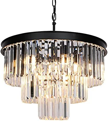 Amazon.com: Weesalife Modern Crystal Chandeliers Contemporary Ceiling Lights Fixtures 9 Lights Fa... | Amazon (US)