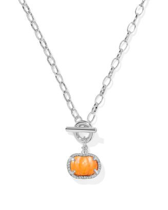 Kendra Scott Orange Mother of Pearl Pumpkin Pendant Necklace, 17"  | Bloomingdale's Jewelry & Acc... | Bloomingdale's (US)